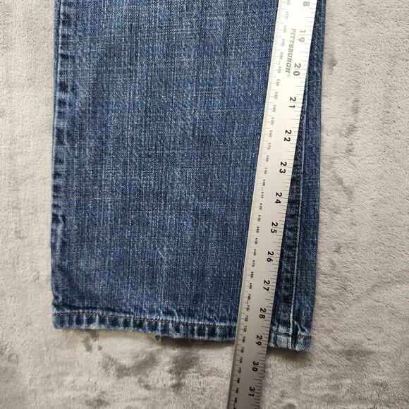 Vintage Levi's Jeans Mens W33 L30 Silvertab Slim Boot Leather Trim Flap Pockets - Picture 15 of 16